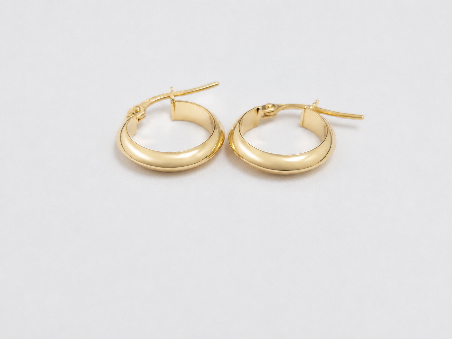 9ct Gold ConCave Half Round Hoops 100BC007/99
