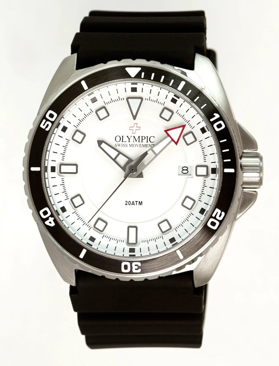 Olympic Men's Black/White Aquanaut Dive Watch - 29031