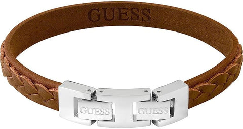 GUESS Men's Bracelet Stainless Steel and Leather JUMB02143JWSTCGT/U