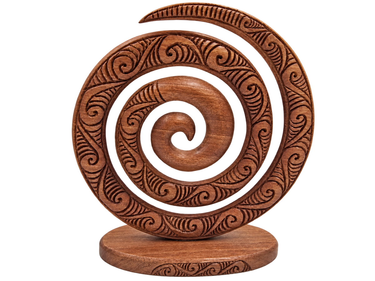Wooden Ornament koru 135mm VW04