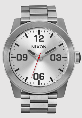 Nixon Mens White/Silver Corporal SS Watch - A346 179-00