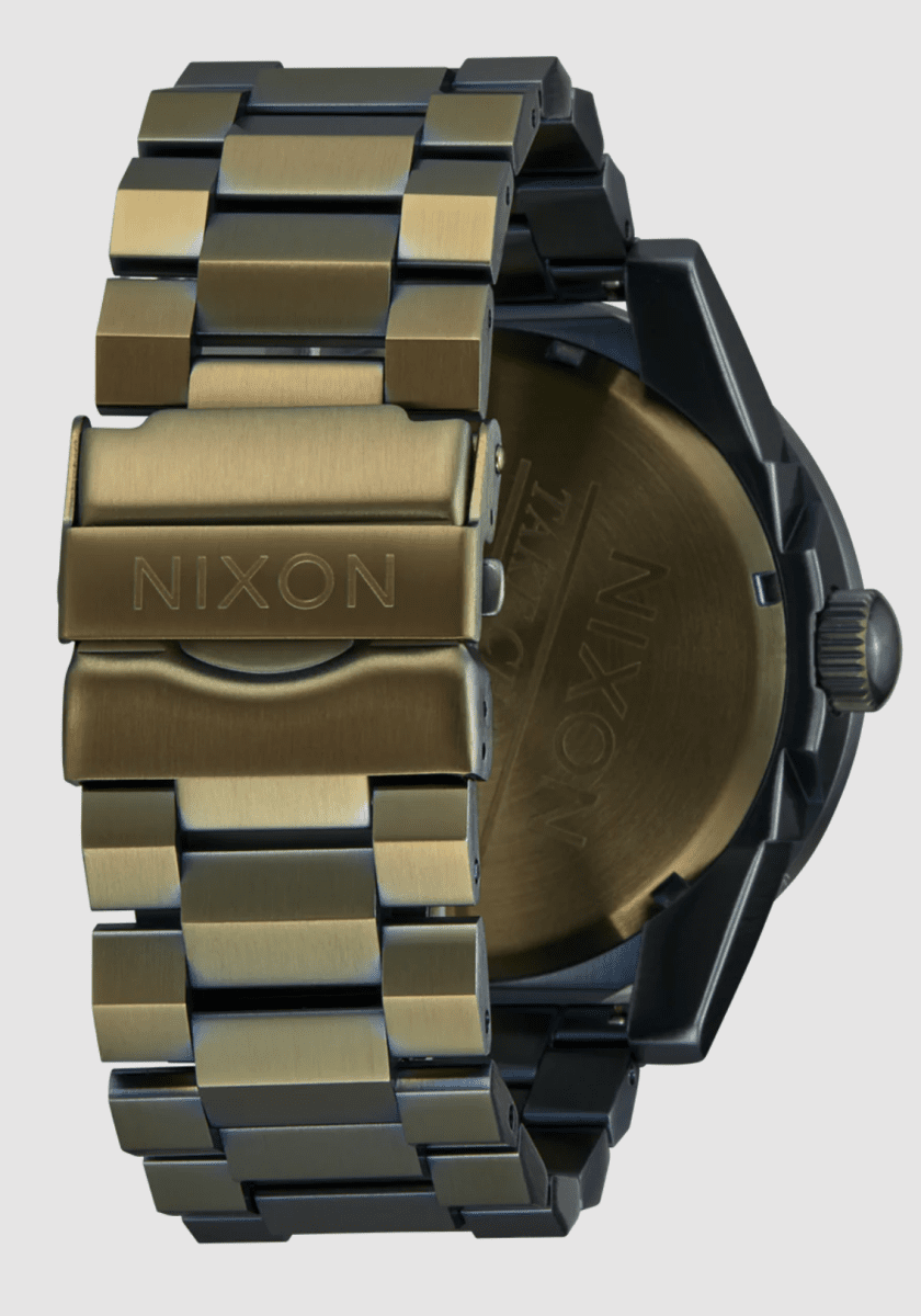 Nixon A346-510-00 Orologio Uomo, Cassa In Acciaio 48mm, Movimento Giapponese Al Quarzo, Cinturino In Acciaio, Impermeabile 10 ATM, Look Militare
