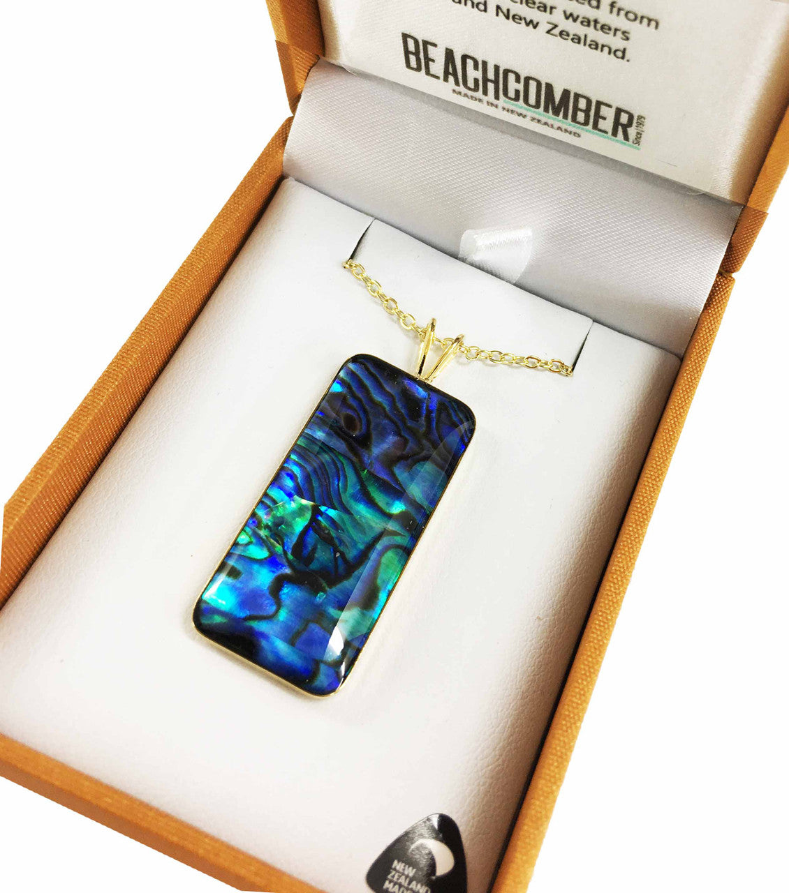 Paua Gold Plated Pendent Boxed BBJ1117P