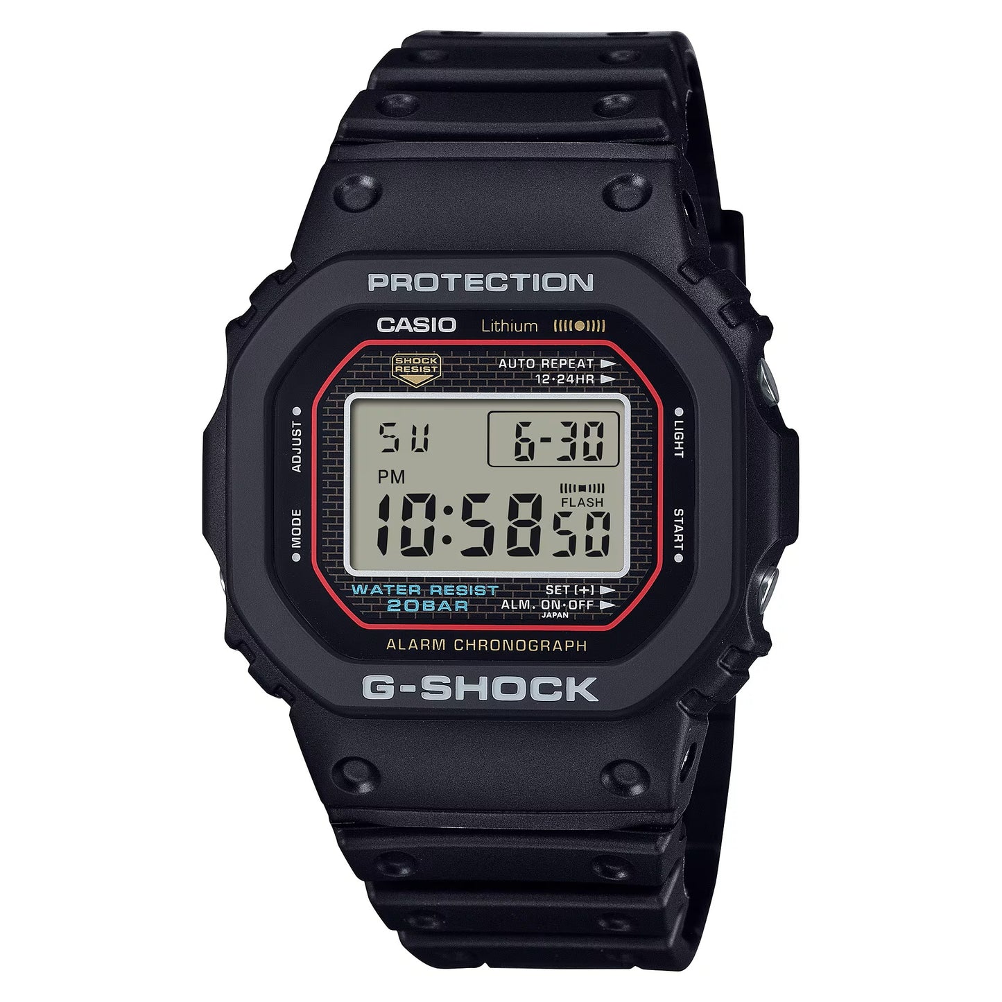 G shock Mens Original First Model Recreation Steel Case DW5000R-1A