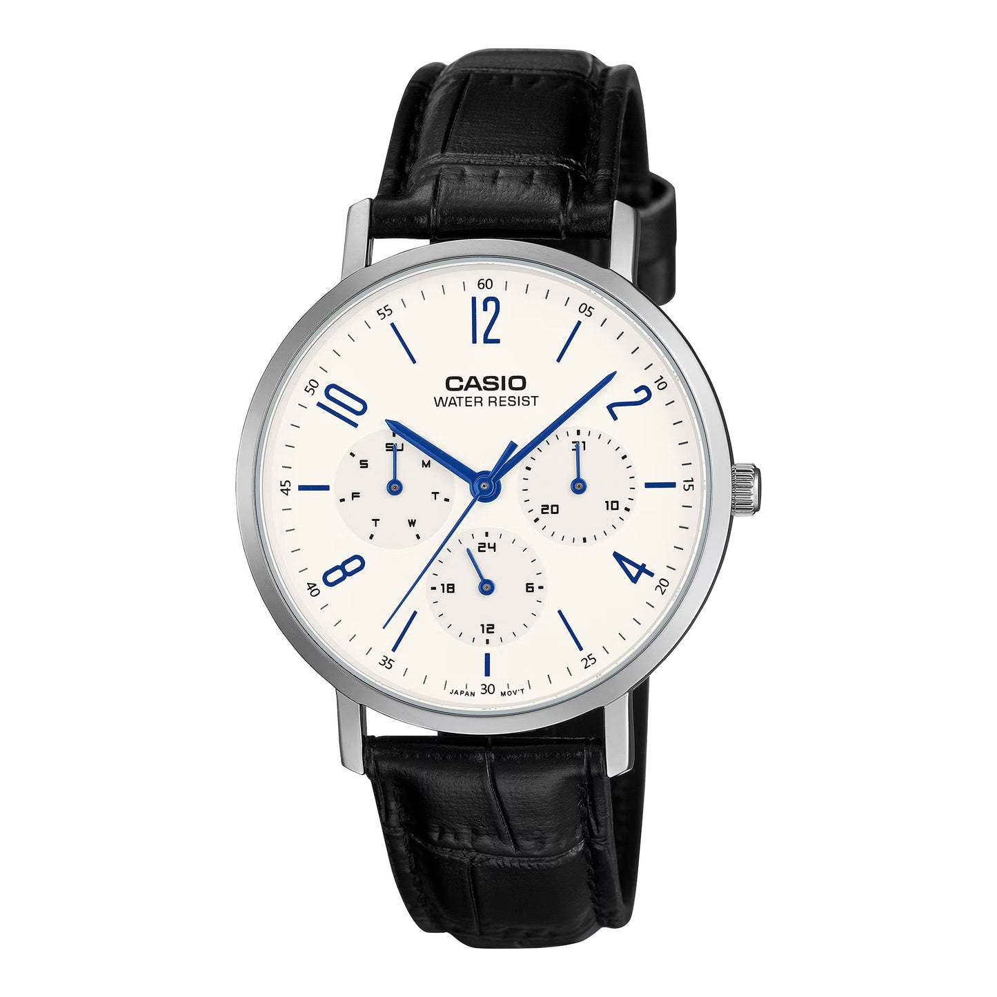 Casio Analogue White Dial Leather MTP-VT06L-7B