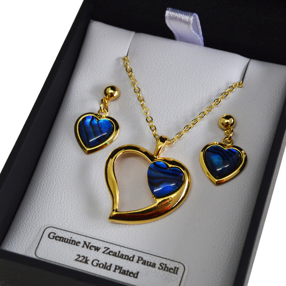 Paua Set Gold Plated Boxed BBJ1188S