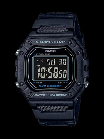 Casio Digital  50m WR Watch - W218H-1B