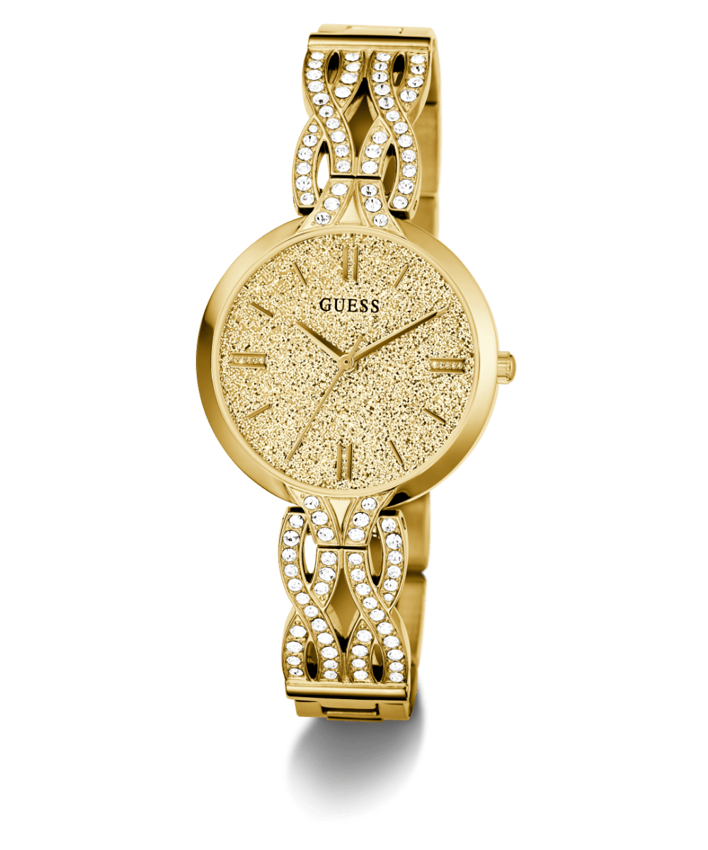 GUESS Ladies Gold Tone Coral Gltiz Analog Watch GW0868L2