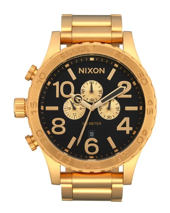 Nixon Men's 51-30 Chrono Gold Black Watch A1389-510-00
