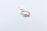 14ct Yellow Gold Lab Grown Diamond  3 stone 1 carat Ring