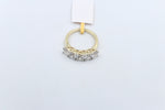 10ct Yellow Gold Lab Grown Diamond  5 stone 2 carat Ring