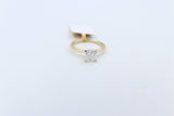 14ct Yellow Gold Lab Grown Solitaire Princess cut Diamond Ring TDW 1ct