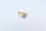 18ct Yellow Gold Lab Grown Certified Solitaire Diamond Ring TDW 2ct
