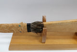 Wooden Taiaha with a Stand