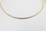 10ct Yellow Gold Sqaure edge Hollow chain 55cm GC02
