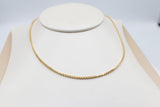 14ct Gold Italian Hollow Rounded Box  chain GC07