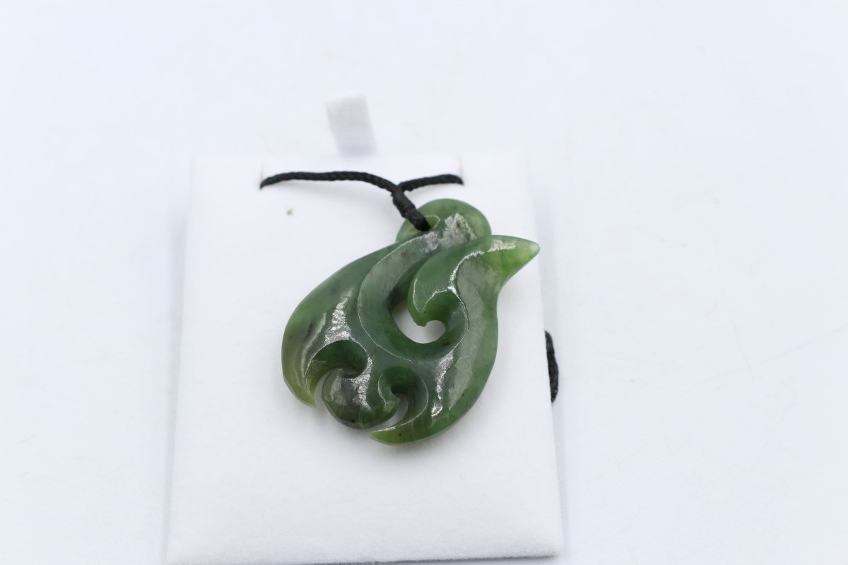 New Zealand Greenstone Fish Hook MJ39