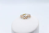 9ct Gold Tri Color Genuine Diamond set Ring SYR7899