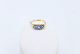 9ct Gold Ceylon Sapphire & Diamond ring SYR7986CS