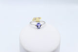 9ct White Gold Tanzanite & Diamond Ring SYR7150