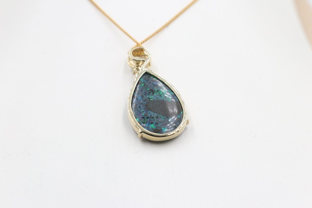 9ct Gold Handmade setting for Full Opal with Diamonds CYOPAL