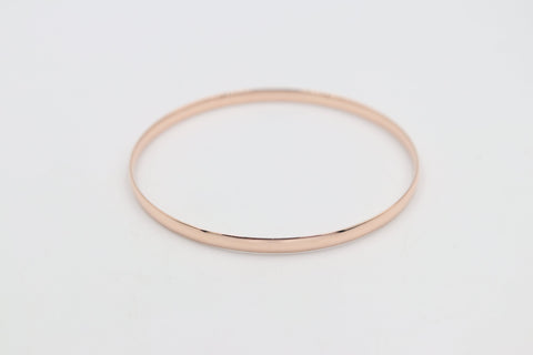 9ct Rose Gold Solid Bangle SYB19R