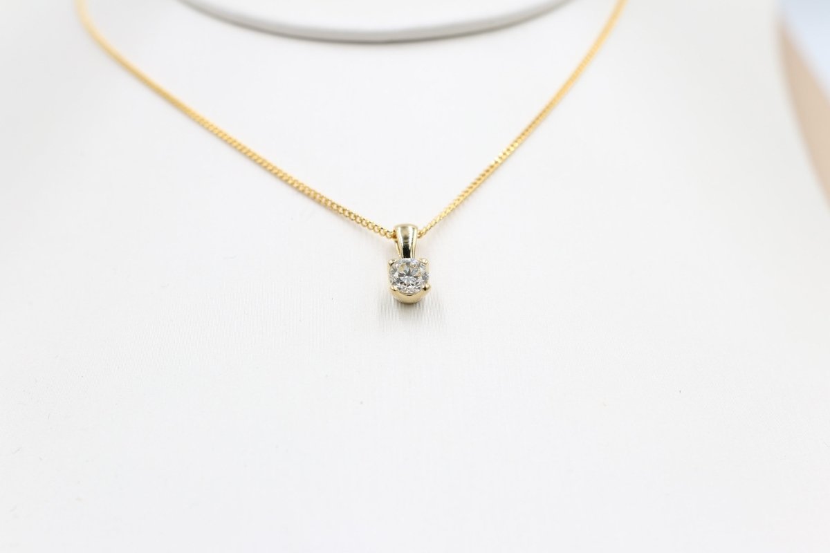 18ct Gold Solitaire half carat Diamond pendent SYP1792