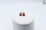 9ct Gold Genuine Ruby Stud Earrings SERUBY