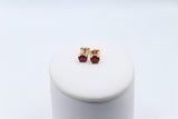 9ct Gold Genuine Ruby Stud Earrings SERUBY