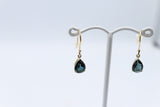 9ct Gold Genuine London Blue Topaz Drop Earrings SYE468LBT