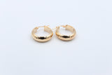 9ct Gold Wide Hoops Earrings 150BC142