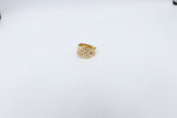 9ct Gold Solid Ring with Diamonds 11.32mm wide