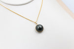 18ct Gold set Tahitian mabe pearl Pendent 10-11mm