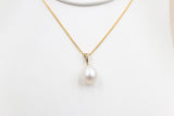9ct Gold set South Sea Pearl 10-10.5mm