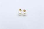9ct Gold set South sea Pearl Studs 8-8.5mm