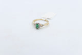 10K Gold Emerald & Diamond Set ring