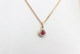 10ct Gold Genuine Ruby Pendent