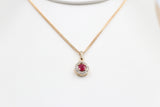 10ct Gold Genuine Ruby Pendent