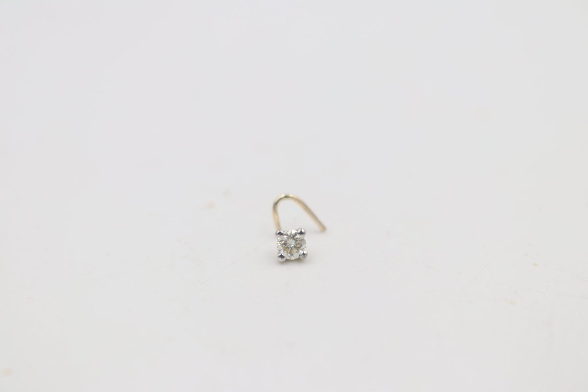 9ct Gold Genuine Diamond Nose Stud 0.07ct