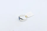 Stg Silver Mens Ring with Cushion Syn Blue Spinal