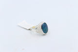 Stg Silver Mens Ring with Triplet Opal