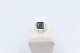 Stg Silver Mens Ring with Triplet Opal