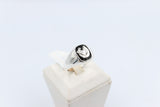 Stg Silver Mens Ring with Black Onyx  & silver Horsehead