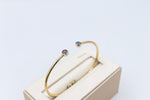 9ct Gold Cuff Flex Bangle with Opals