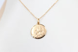 9ct Solid Saint Christopher Pendent 20mm