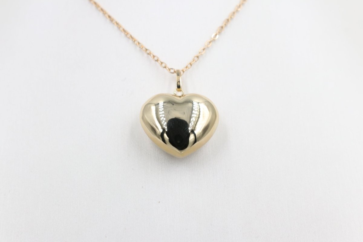9ct Gold Medium Puff Heart