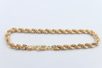 9ct Gold Italian Hollow Rope Bracelet 19cm