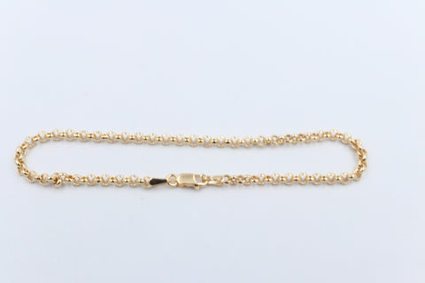 9ct Gold Belcher Bracelet 19cm