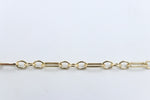 9ct Gold Paper clip Link 1:3 figaro Style Bracelet