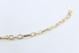 9ct Gold Paper clip Link 1:3 figaro Style Bracelet